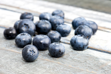 Blueberry On Wood Table