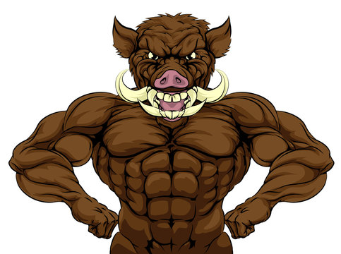 Boar Warthog Mascot