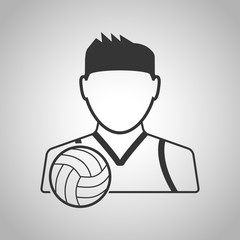 Obraz premium Volleyball player icon