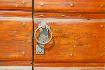 europe   in  italy  antique close brown   lock  closeup