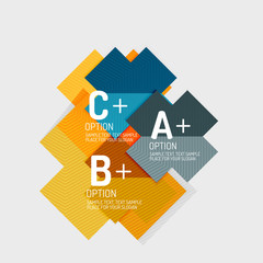 Paper style abstract geometric shapes with infographic options