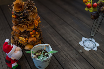 サンタクロースとリース
