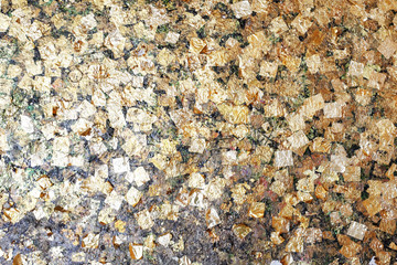gold leaf texture on buddha image