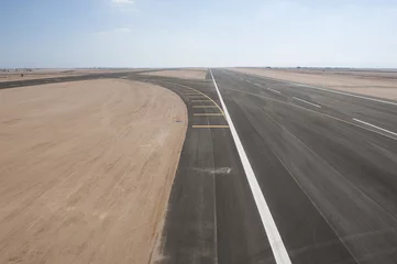 Papier Peint photo Aéroport Aerial view of an airport runway