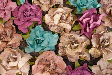Vintage paper flowers