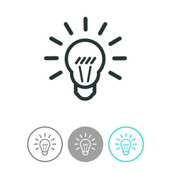 Light lamp vector icon. Idea symbol.