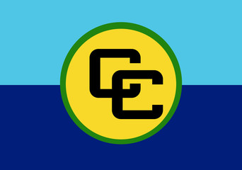 Obraz premium the flag of the Caribbean community. Trade and economic Union of South America