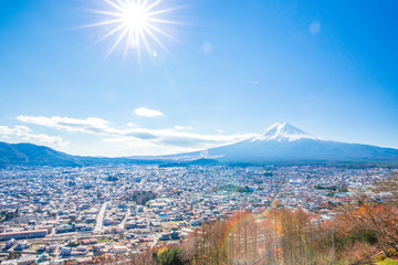 新倉山浅間公園から見た富士山