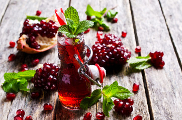 Cold drink of pomegranate