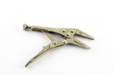 Locking pliers  on a white background