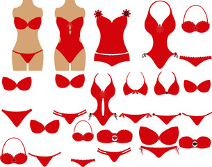 Lingerie Models Red