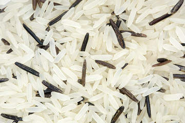 close up shot of white and wild rice mixture(textured) - 97950082