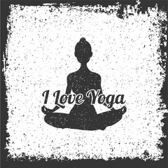 Yoga Meditation. Vector Illustation