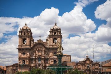 Fototapeta na wymiar Cathedral close up in Cusco, Peru