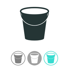 Bucket vector icon.