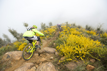  Unknown racer on the competition of the mountain bike "BIG RIDE Open de España de Enduro"