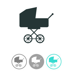 Fototapeta na wymiar Baby carriage vector icon.