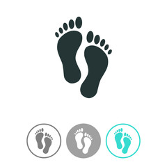 Footprint vector icon.