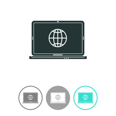 Laptop vector icon.