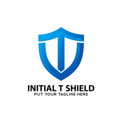 initial T U V Shield Logo Icon