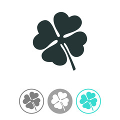 Fototapeta na wymiar Clover with four leaves sign vector icon.
