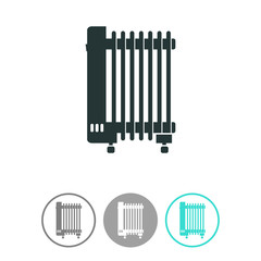 Electric heater vector icon.
