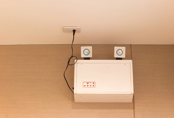 an emergency generator in building