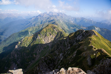 Beautiful mountain scenery of Krasnaya Polyana . Sochi