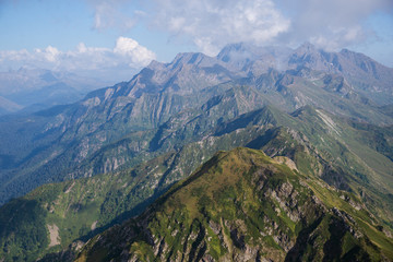 Obraz premium Beautiful mountain scenery of Krasnaya Polyana . Sochi