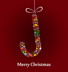 Christmas candy made of elements