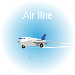 Air line. Vector illustration