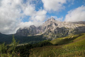 Majestic mountain landscapes of the Caucasian reserve