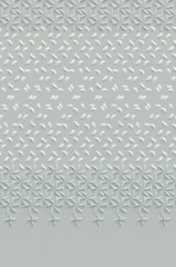 Knitted abstract grey and white surface - floral decorative pattern - seamless horizontally
