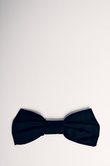 Black bow tie isolated on white background