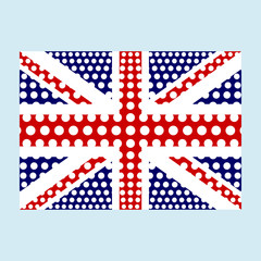 National british flag of the United Kingdom of Great Britain and Northern Ireland with correct proportions and color scheme with a texture. Vector