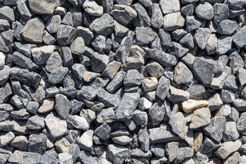 Crushed grey stones