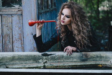 Vintage witch with elixir in hand