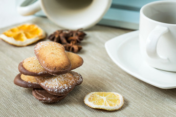Assorted Cookies on wooden table