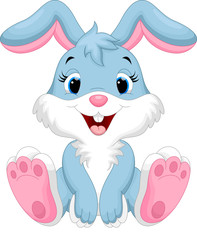 Naklejka premium Cute rabbit cartoon