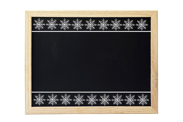 Christmas blackboard with copy space isolated on white background