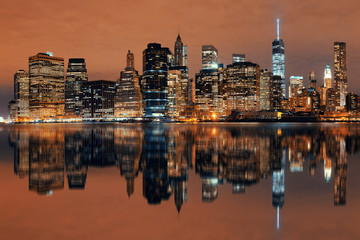 Obrazy na Plexi  Manhattan nocą