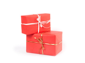 Gift boxes isolated on white
