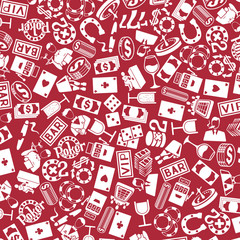 vector background of the casino icons