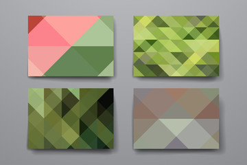 Obraz premium Set of abstract geometric background templates