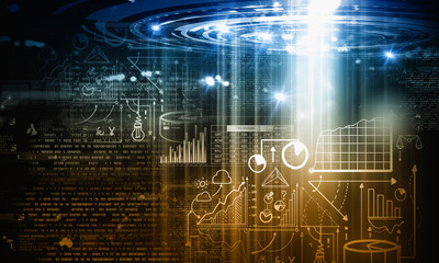 Fototapeta premium Business digital background