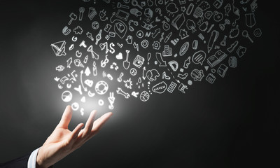 Business strategy in hand