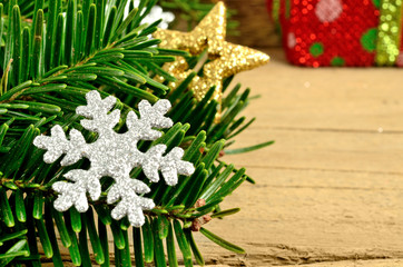 Christmas decoration on table