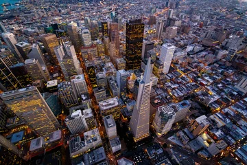 Rolgordijnen Aerial view of San Francisco © heyengel