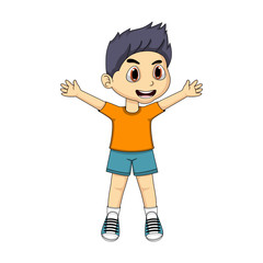 Cute Little Boy Cartoon - full color