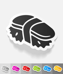 realistic design element. sushi